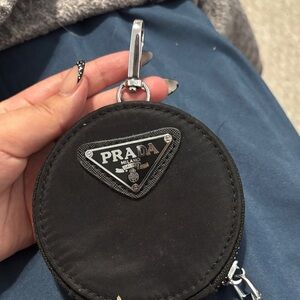 Prada Black Round Coin Purse